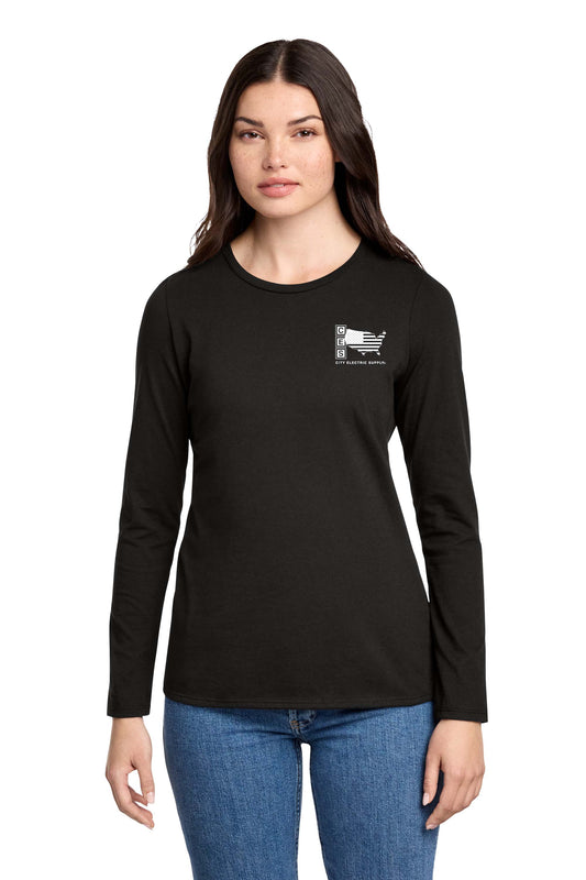 Women’s Perfect Blend® CVC Long Sleeve Tee - Veterans Day