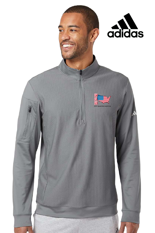 Adidas Men's Textured Quarter-Zip Pullover