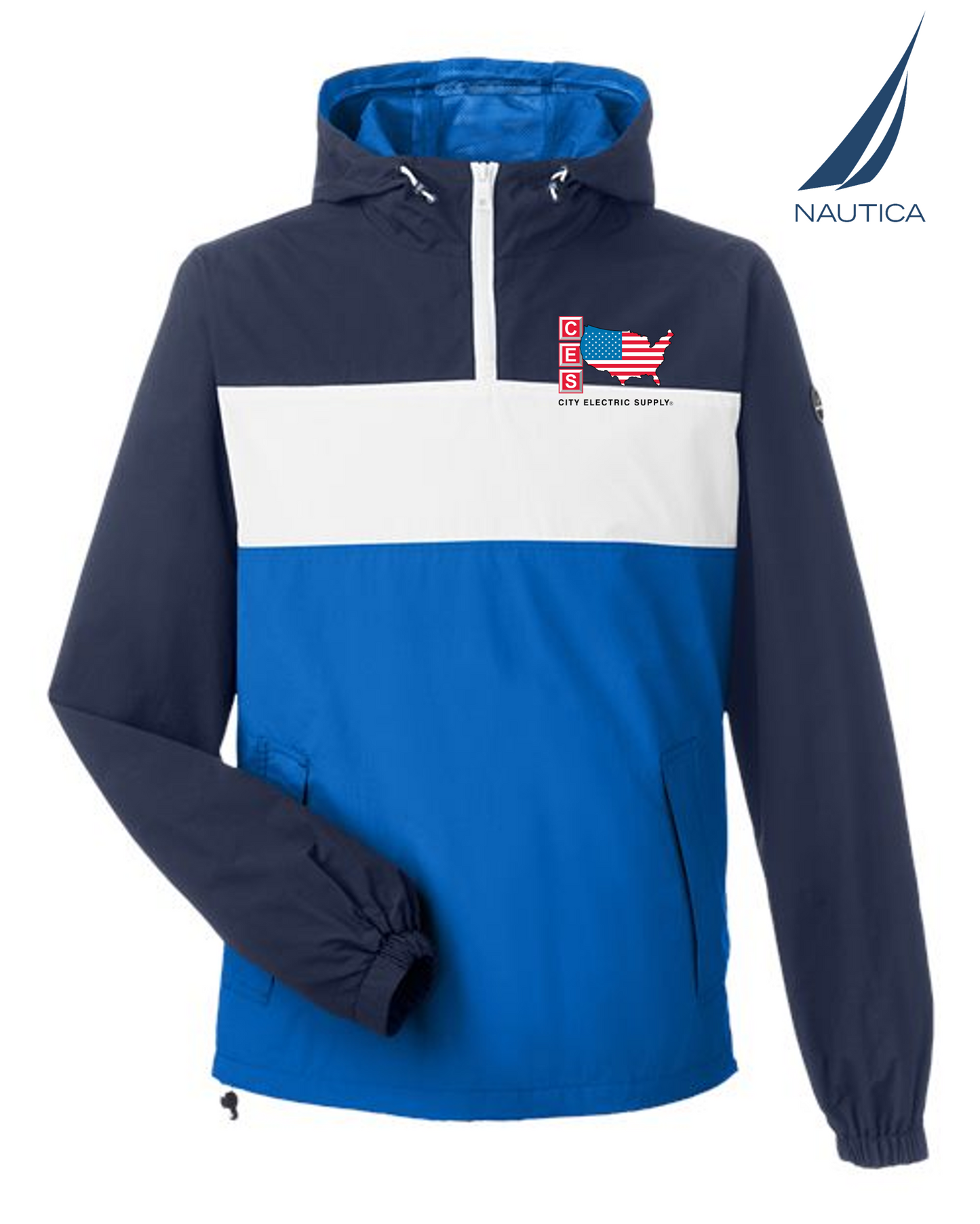 Nautica Windward Anorak Hooded Quarter-Zip Jacket