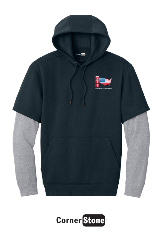 CornerStone® Tough Fleece Layered Hoodie