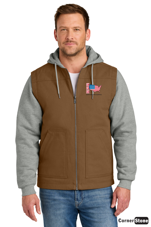 CornerStone® Duck Fleece Full-Zip Hooded Jacket
