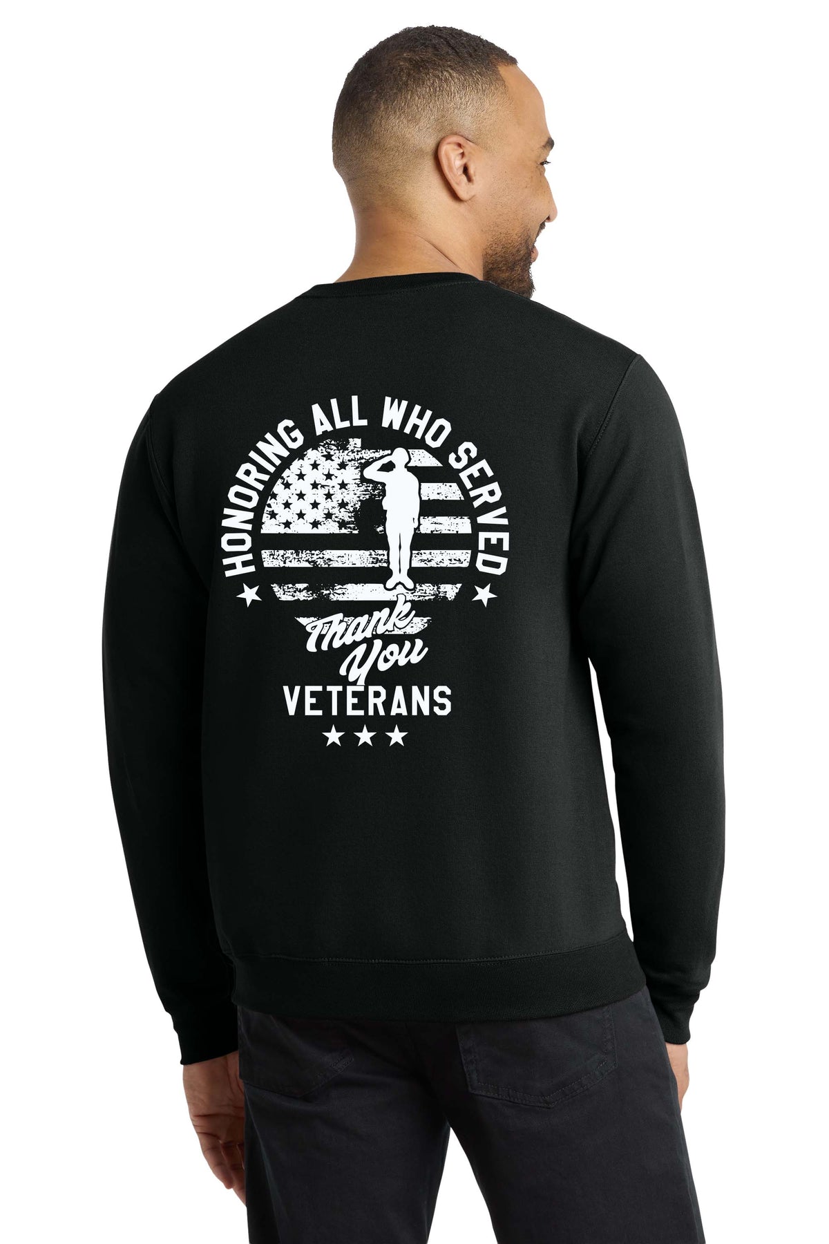 Port & Co® Core Fleece Crewneck Sweatshirt - Veterans Day