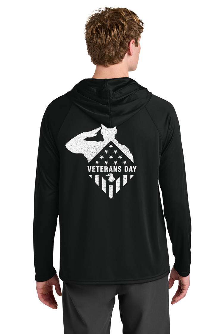 Cooling Performance Long Sleeve Hooded - Veterans Day