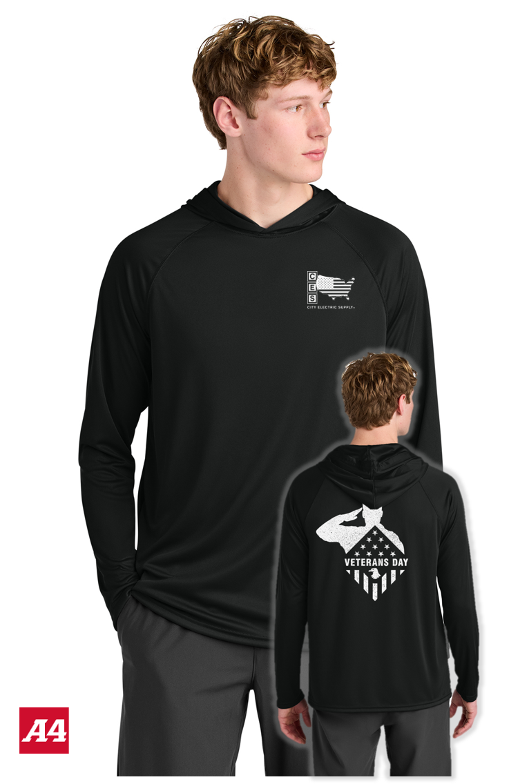 Cooling Performance Long Sleeve Hooded - Veterans Day