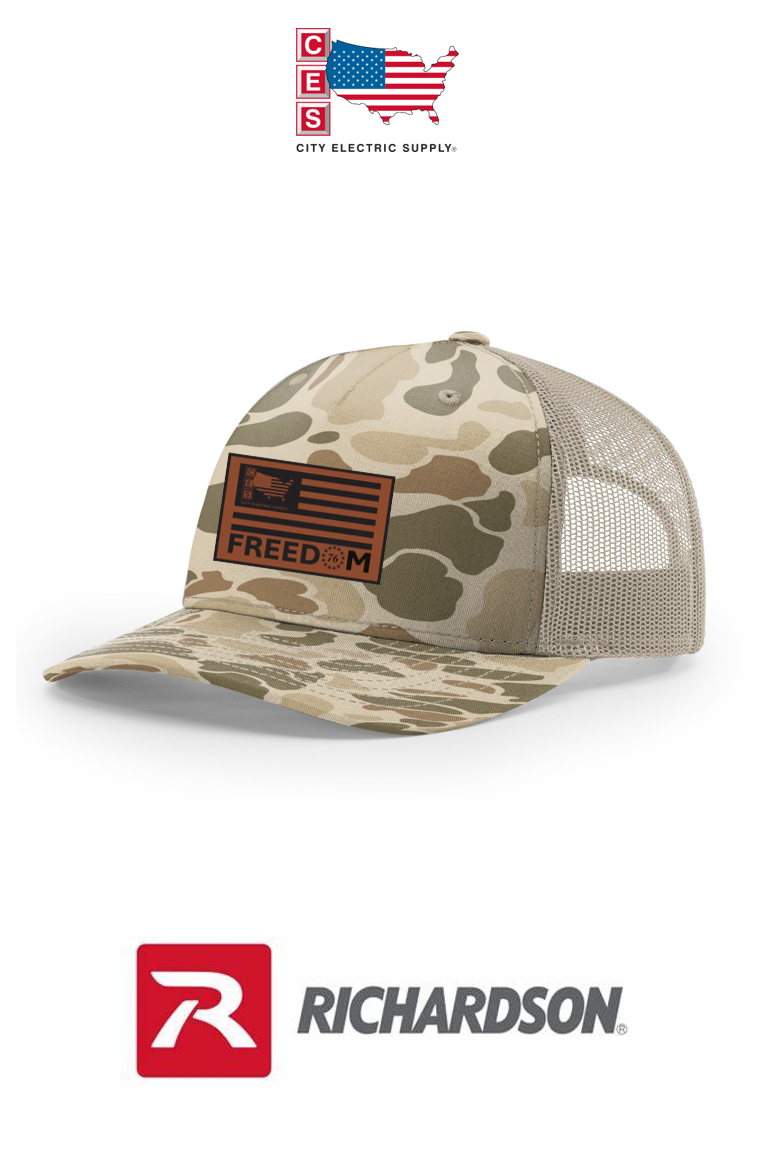 Richardson 112PFP | PRINTED FIVE PANEL TRUCKER - America 250