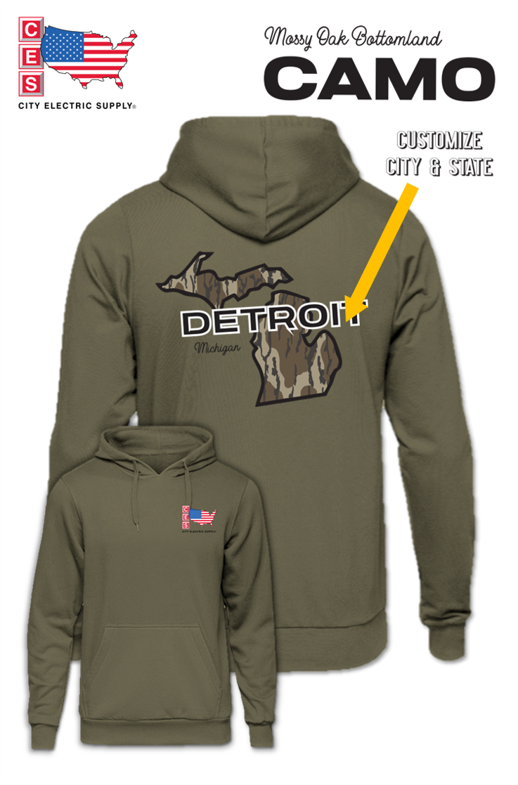 Hooded Sweatshirt - Bottomland Camo - CUSTOM