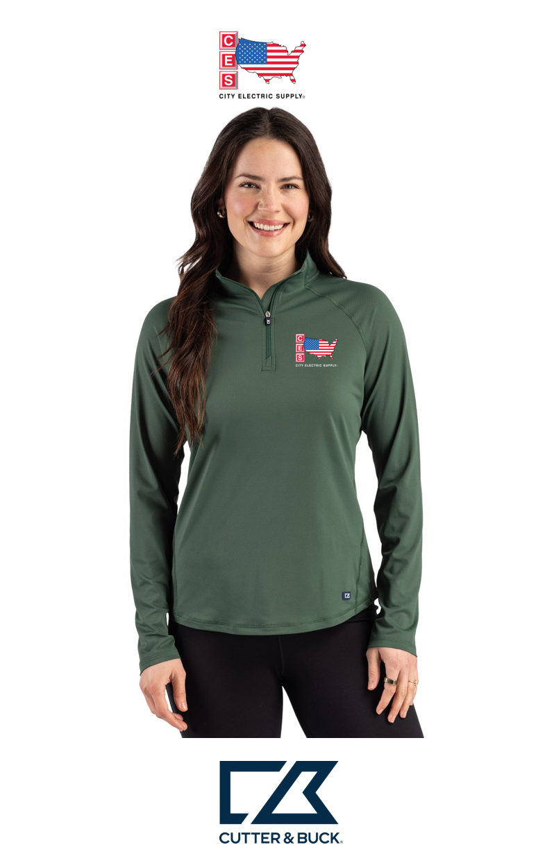 Cutter & Buck Prospect Recycled Featherlight Stretch Womens Quarter Zip