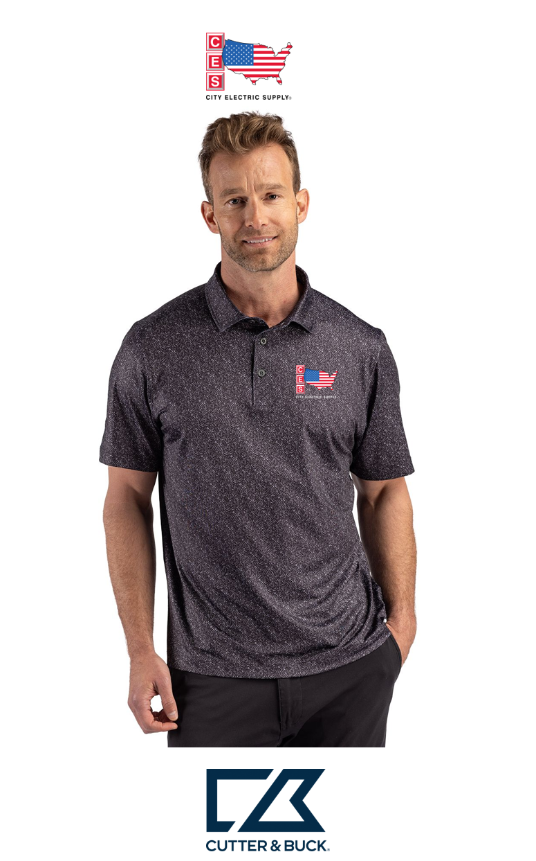 Cutter & Buck Pike Recycled Fern Print Mens Polo