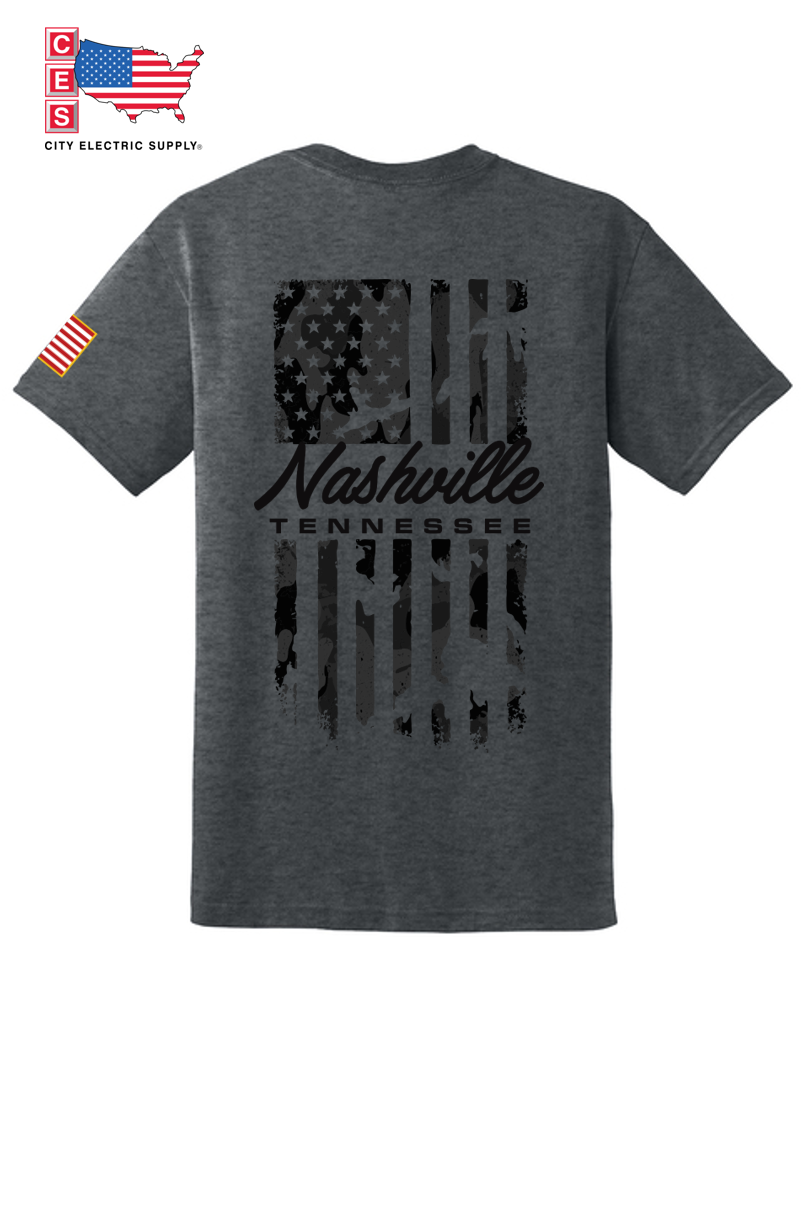 Core Blend Tee - CAMO FLAG - CUSTOM
