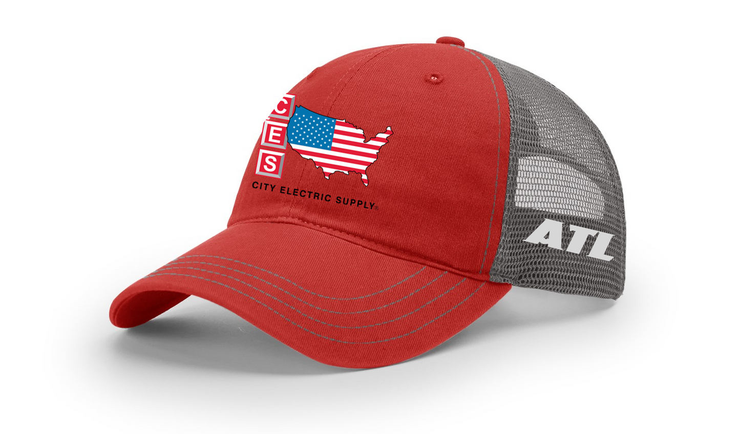 Richardson 111P GARMENT WASHED PRINTED TRUCKER - CUSTOM