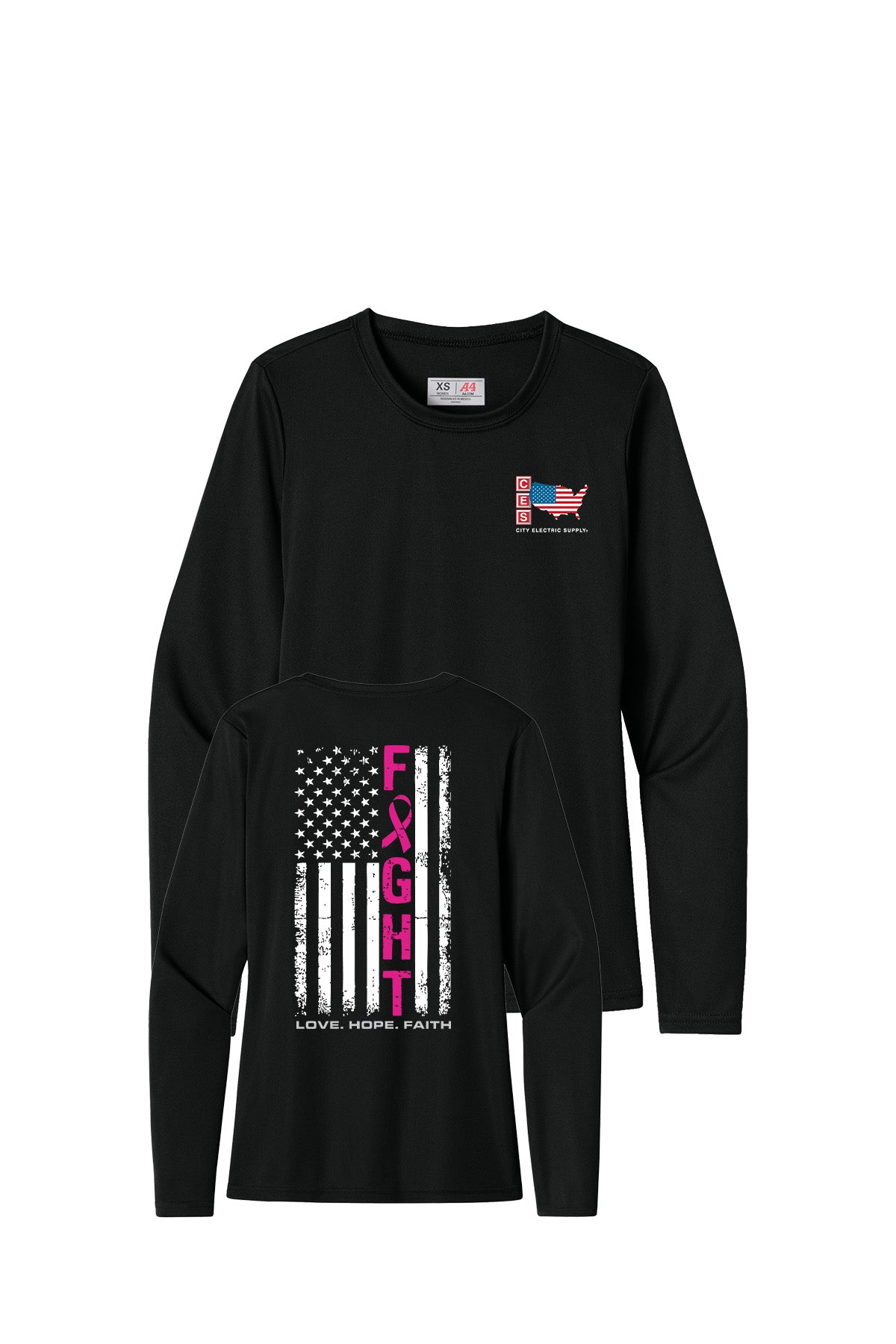 A4 Women’s Cooling Performance Long Sleeve Tee - Breast Cancer Awareness 2026