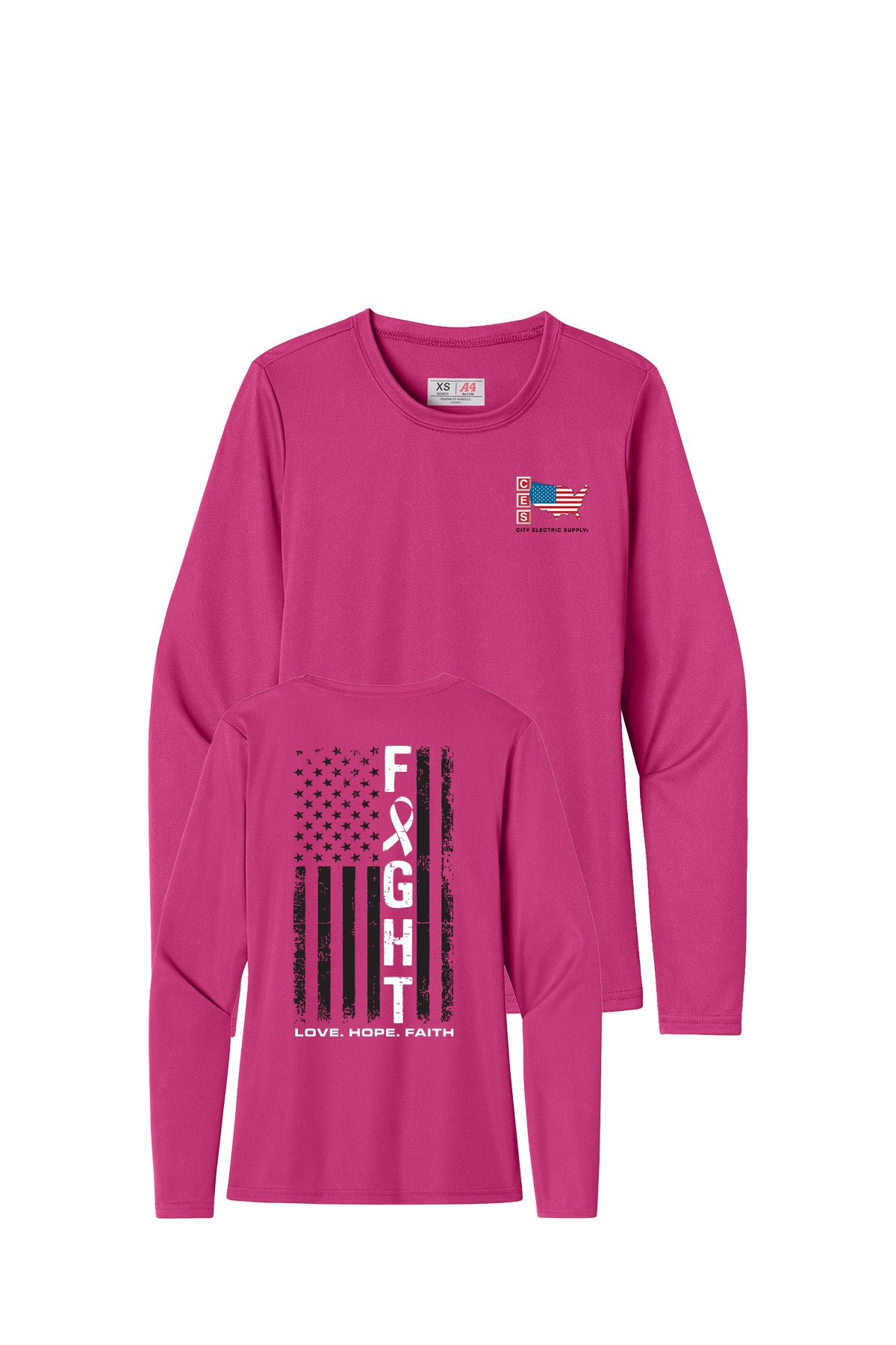 A4 Women’s Cooling Performance Long Sleeve Tee - Breast Cancer Awareness 2026