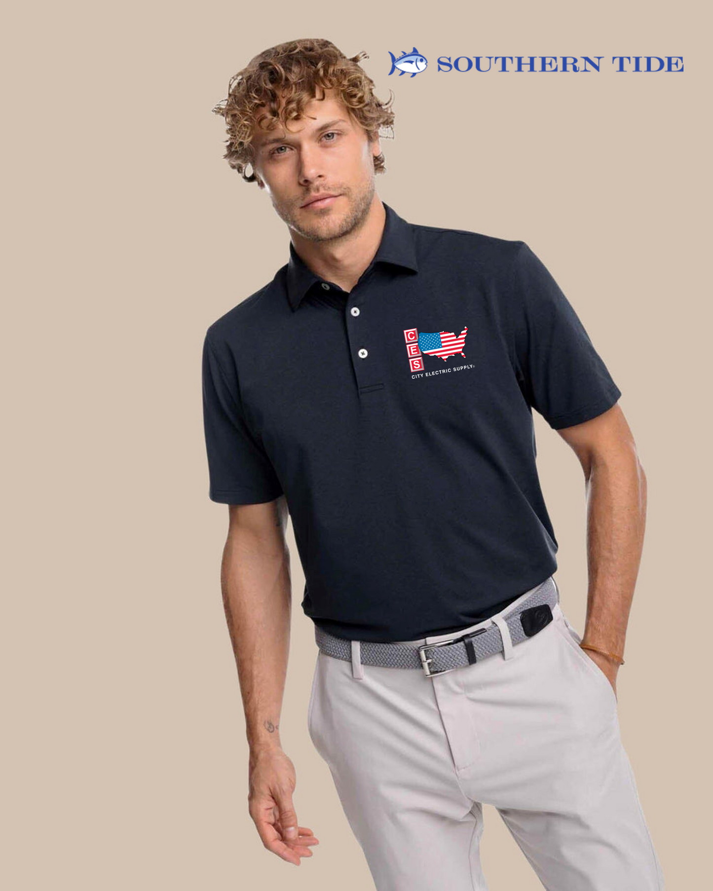 Southern Tide Men's brrr°®-eeze Heather Performance Polo Shirt