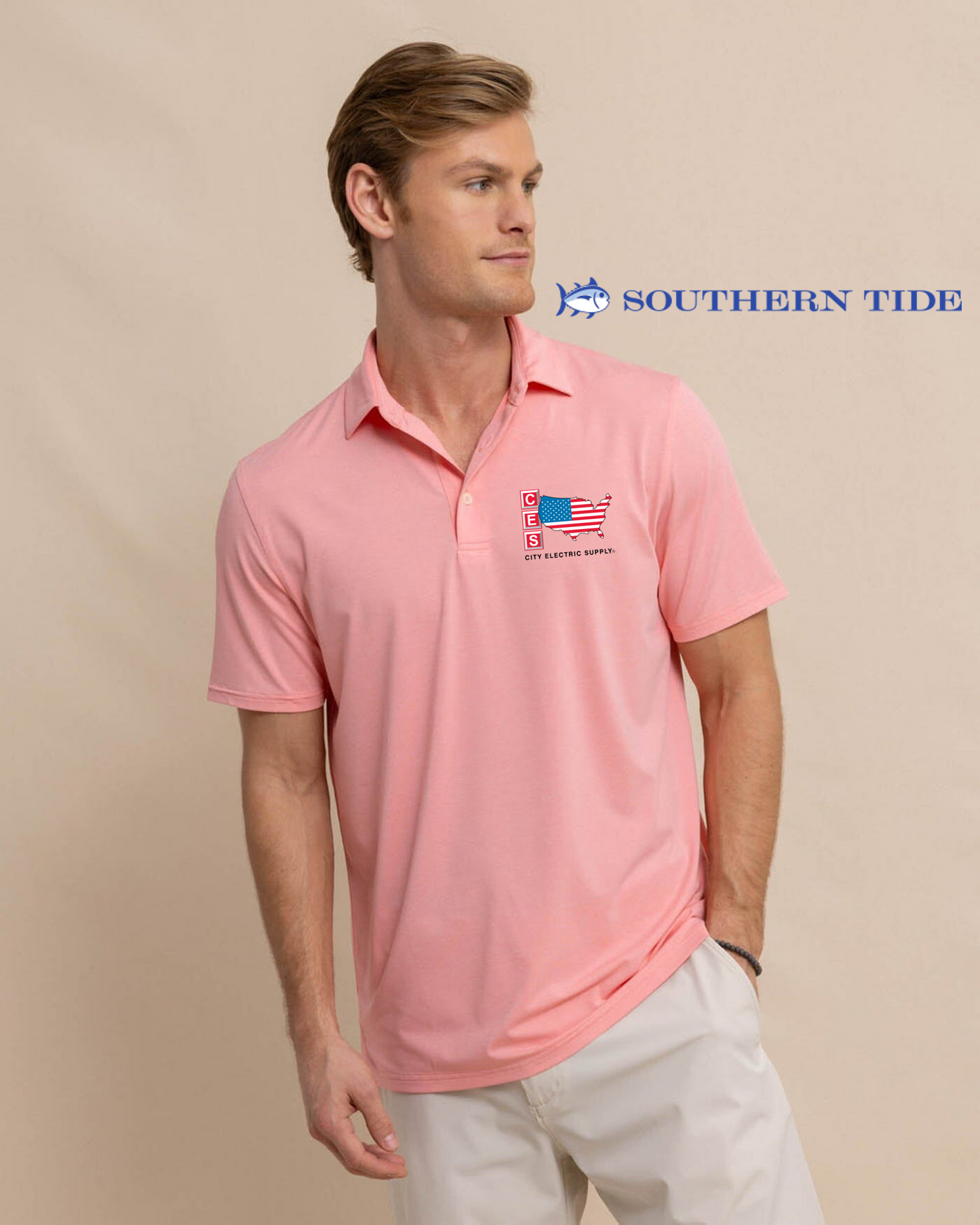 Southern Tide Men's brrr°®-eeze Heather Performance Polo Shirt