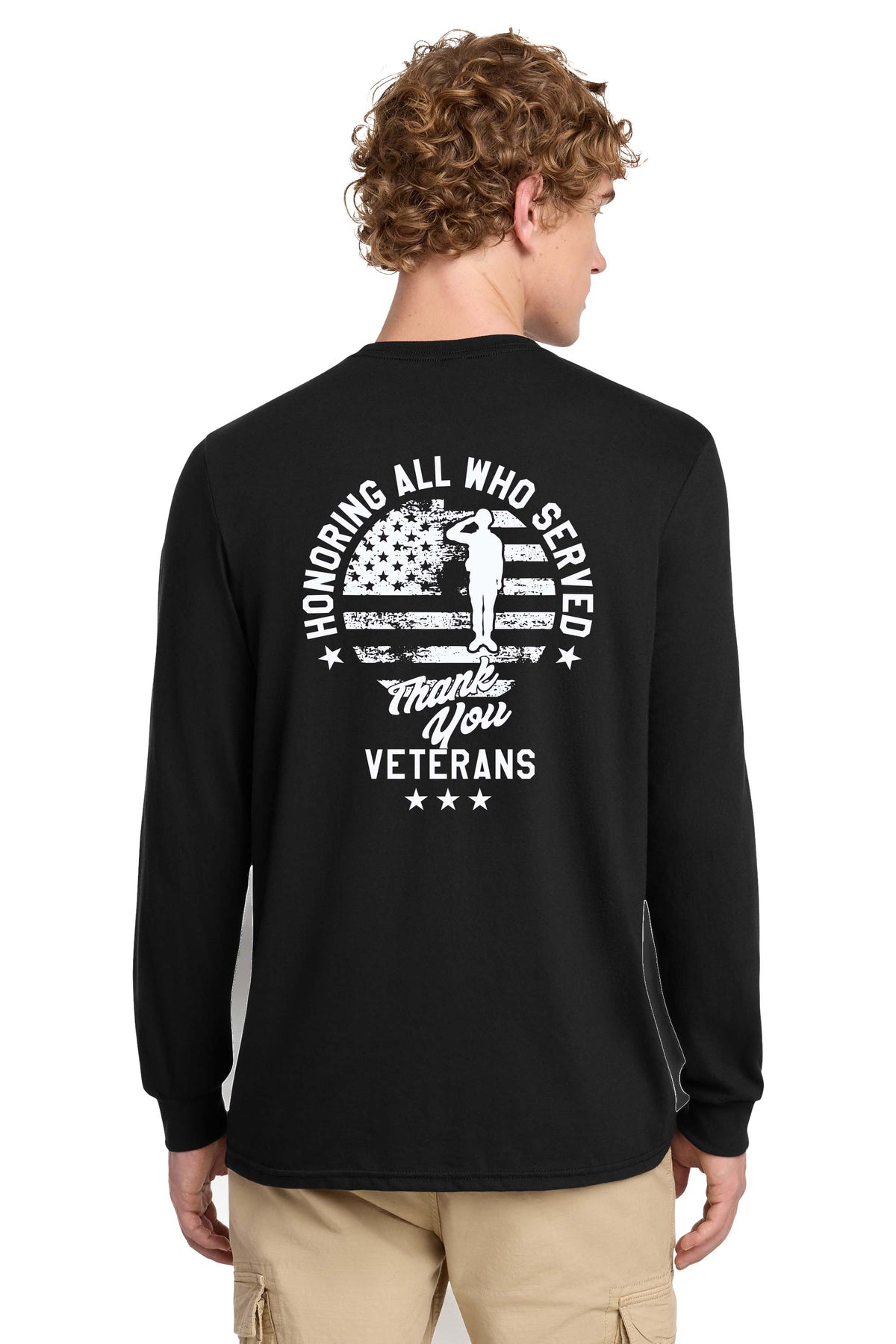 Perfect Blend® CVC Long Sleeve Tee - Veterans Day