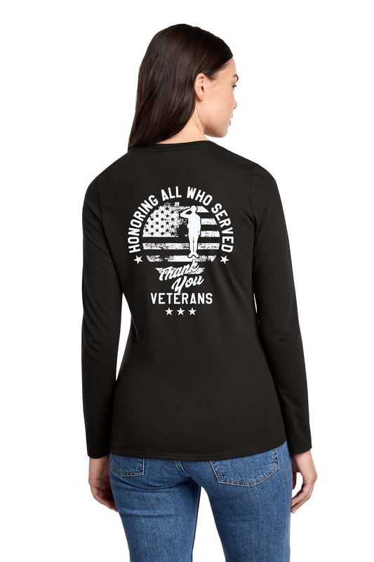 Women’s Perfect Blend® CVC Long Sleeve Tee - Veterans Day
