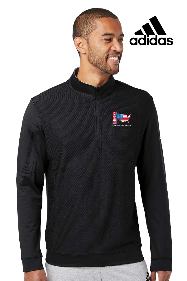 Adidas Men's Textured Quarter-Zip Pullover