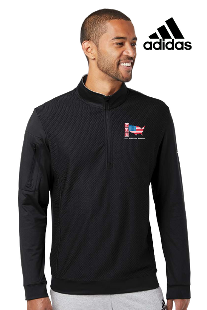Adidas Men's Textured Quarter-Zip Pullover