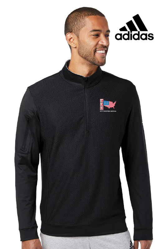 Adidas Men's Textured Quarter-Zip Pullover