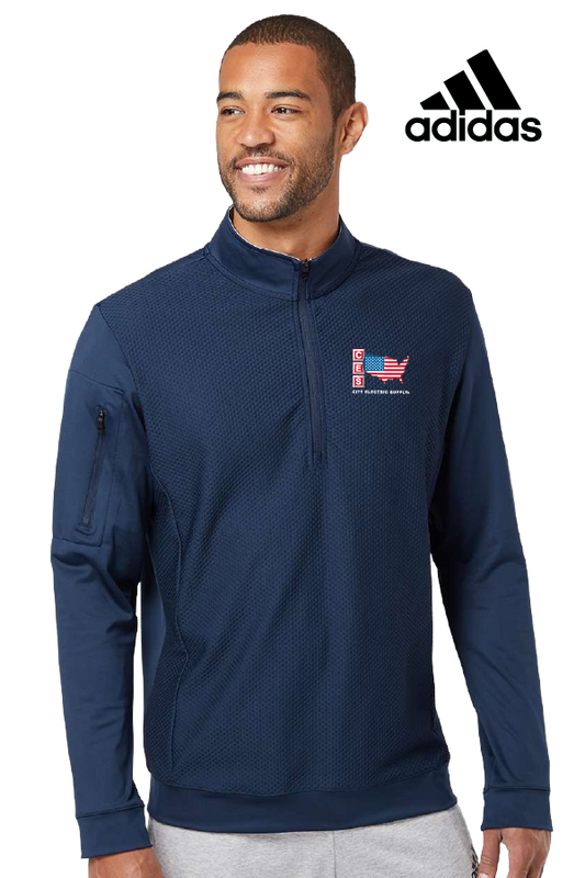 Adidas Men's Textured Quarter-Zip Pullover