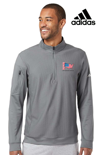 Adidas Men's Textured Quarter-Zip Pullover