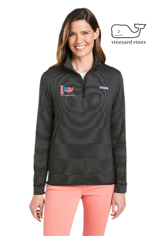 vineyard vines Women's Microstripe Sankaty Half-Zip Pullover