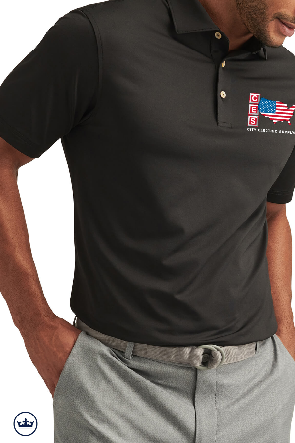 Peter Millar Men's Solid Performance Polo - Self Collar