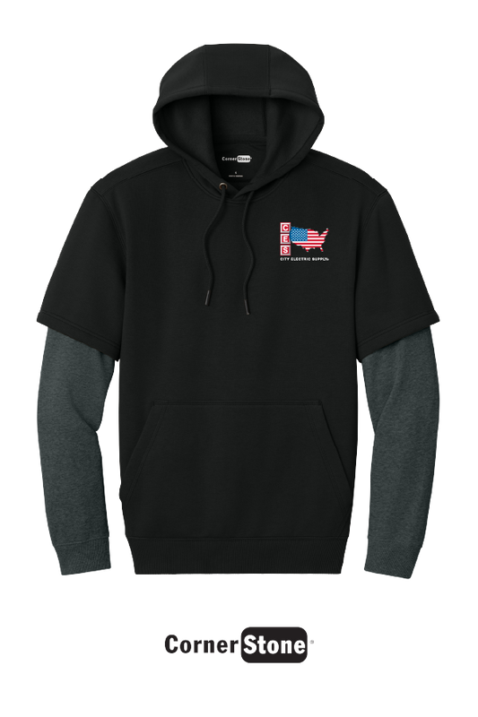CornerStone® Tough Fleece Layered Hoodie