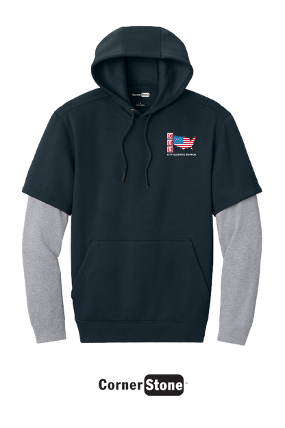CornerStone® Tough Fleece Layered Hoodie