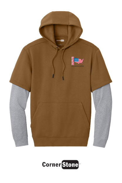 CornerStone® Tough Fleece Layered Hoodie