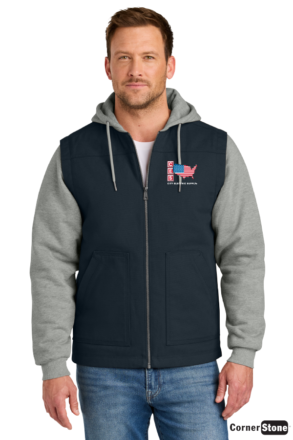 CornerStone® Duck Fleece Full-Zip Hooded Jacket