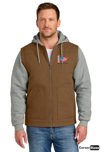 CornerStone® Duck Fleece Full-Zip Hooded Jacket