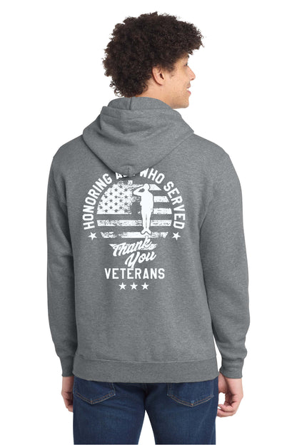 Port & Co® Core Fleece Pullover Hooded Sweatshirt - Veterans Day