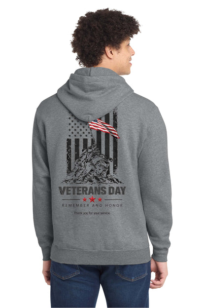 Port & Co® Core Fleece Pullover Hooded Sweatshirt - Veterans Day