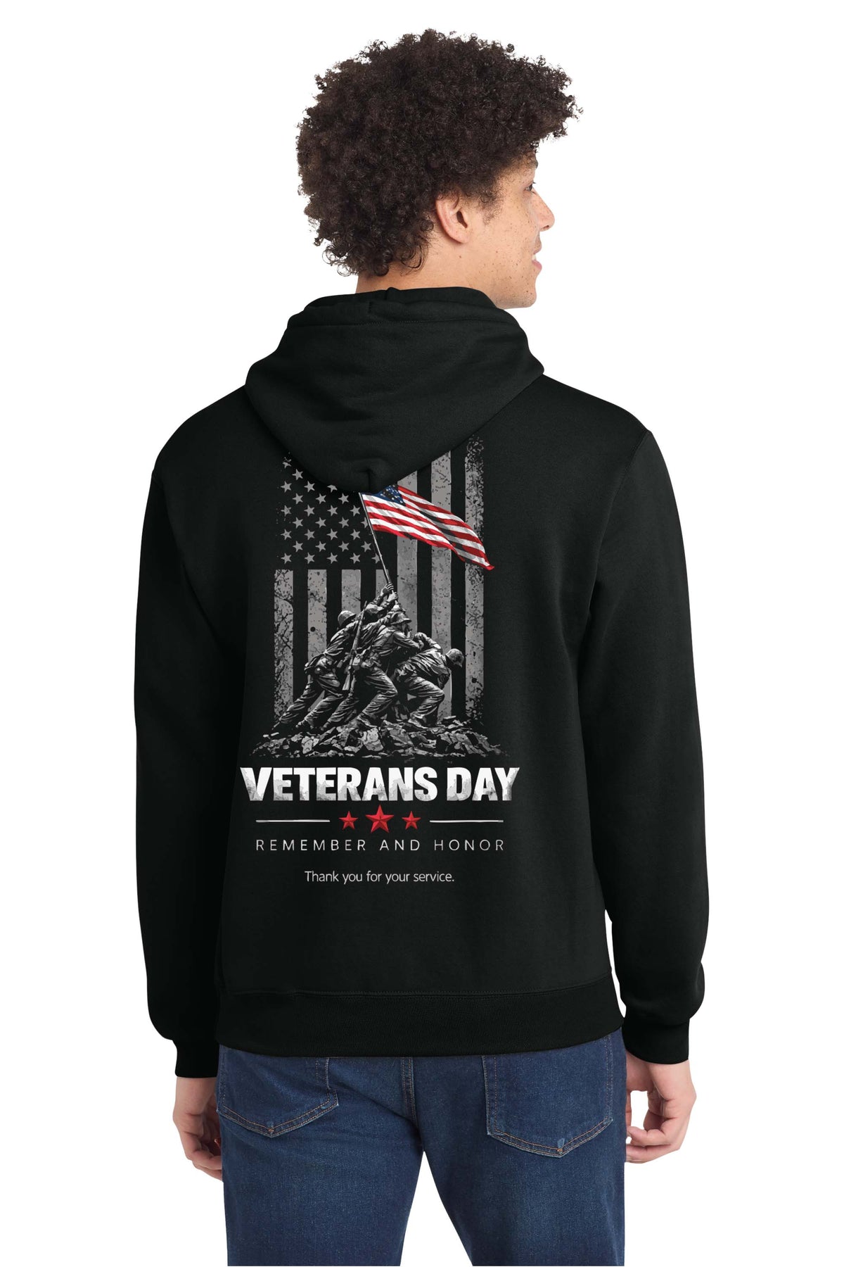 Port & Co® Core Fleece Pullover Hooded Sweatshirt - Veterans Day