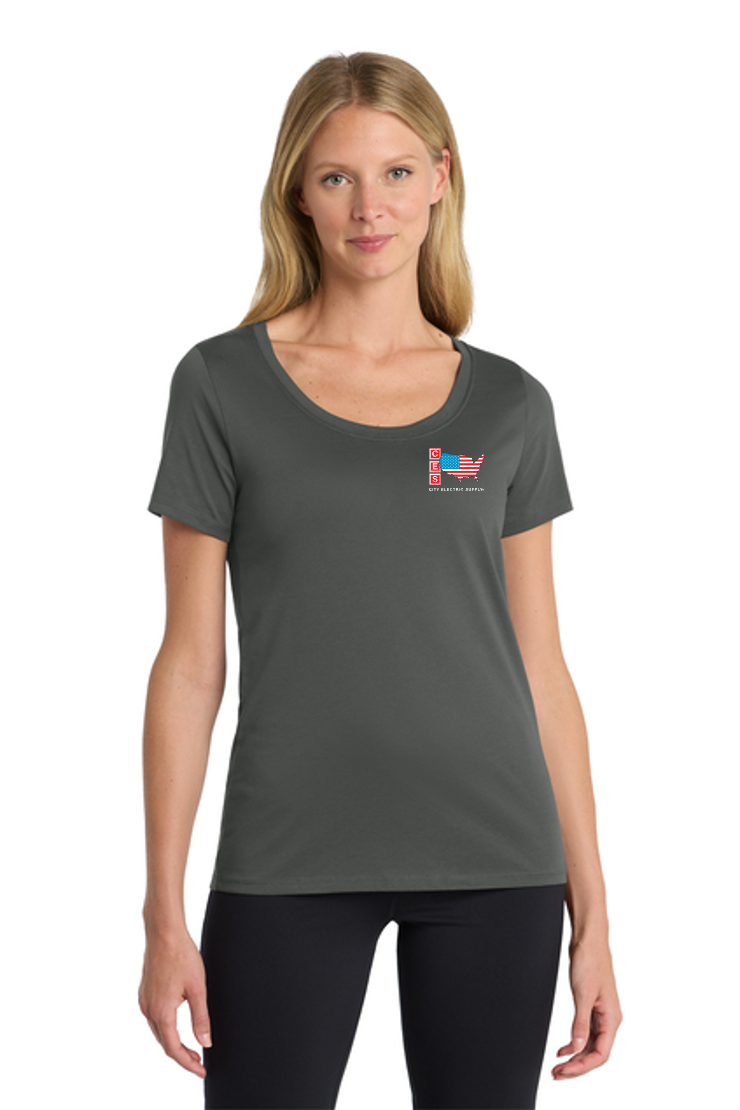 Nike Women's Dri-FIT Cotton/Poly Scoop Neck Tee