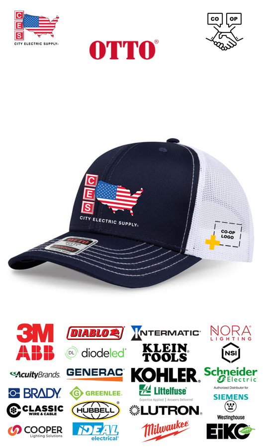 OTTO CAP 6 Panel Mid Profile Mesh Back Trucker Hat - Co-op