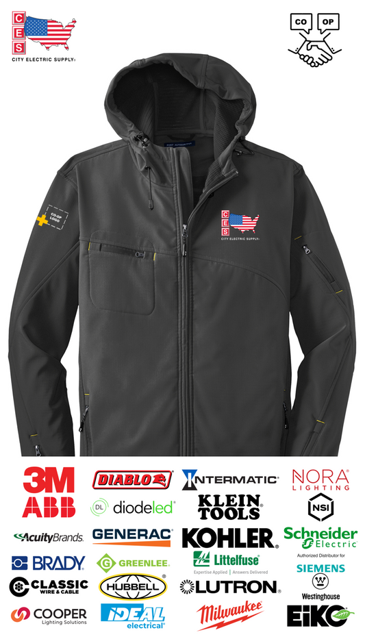 Textured Hooded Soft Shell Jacket Co-op