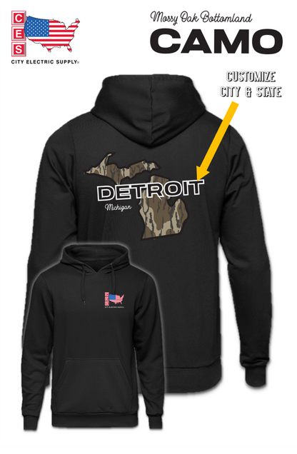 Hooded Sweatshirt - Bottomland Camo - CUSTOM