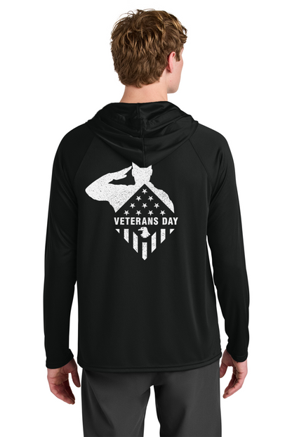Cooling Performance Long Sleeve Hooded - Veterans Day