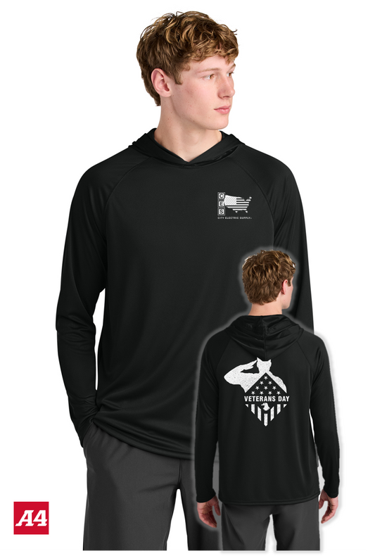 Cooling Performance Long Sleeve Hooded - Veterans Day