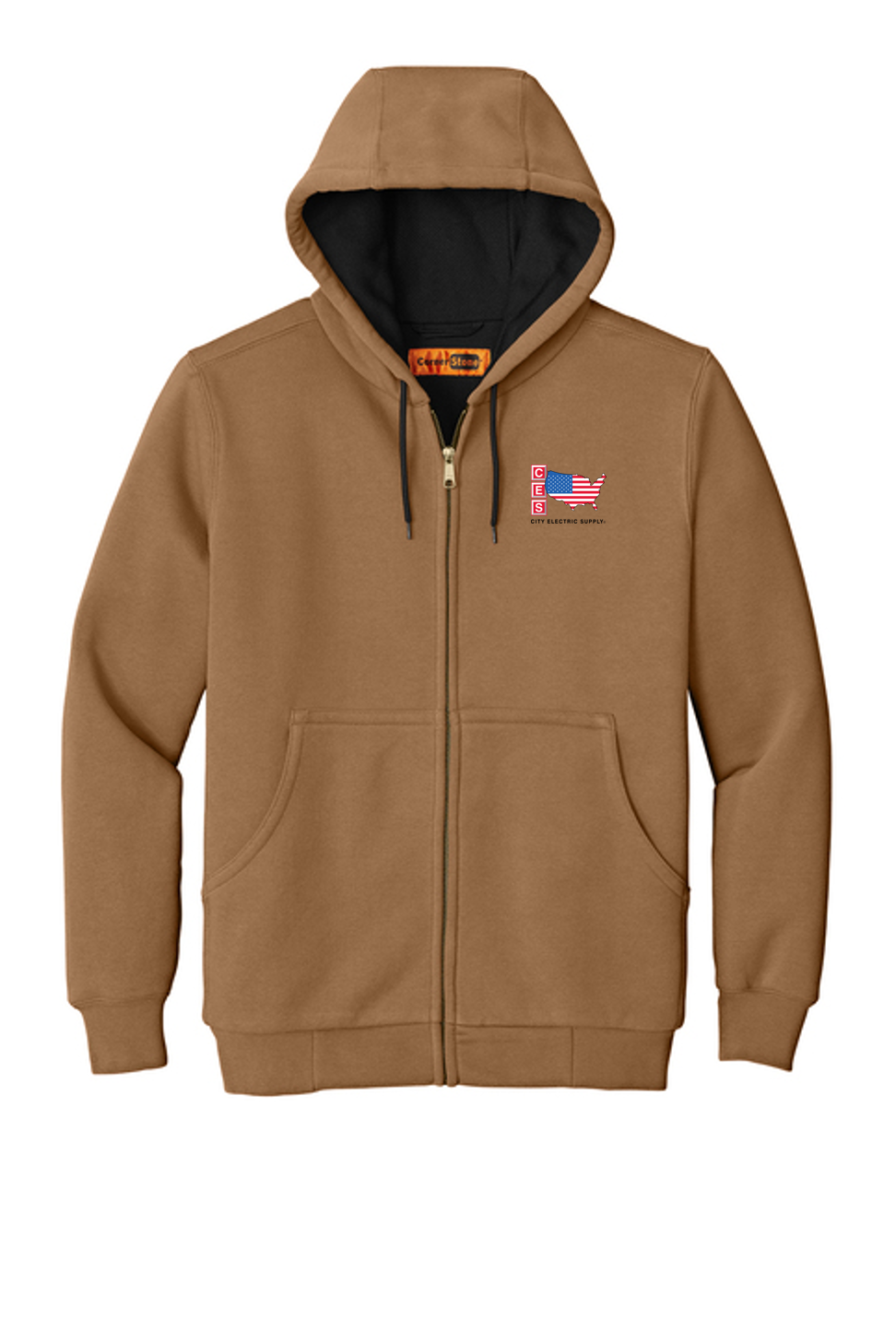 Heavyweight Full-Zip Hooded Sweatshirt with Thermal Lining