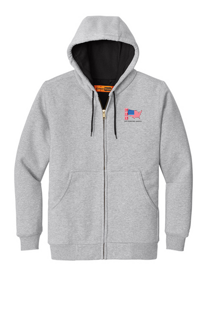 Heavyweight Full-Zip Hooded Sweatshirt with Thermal Lining