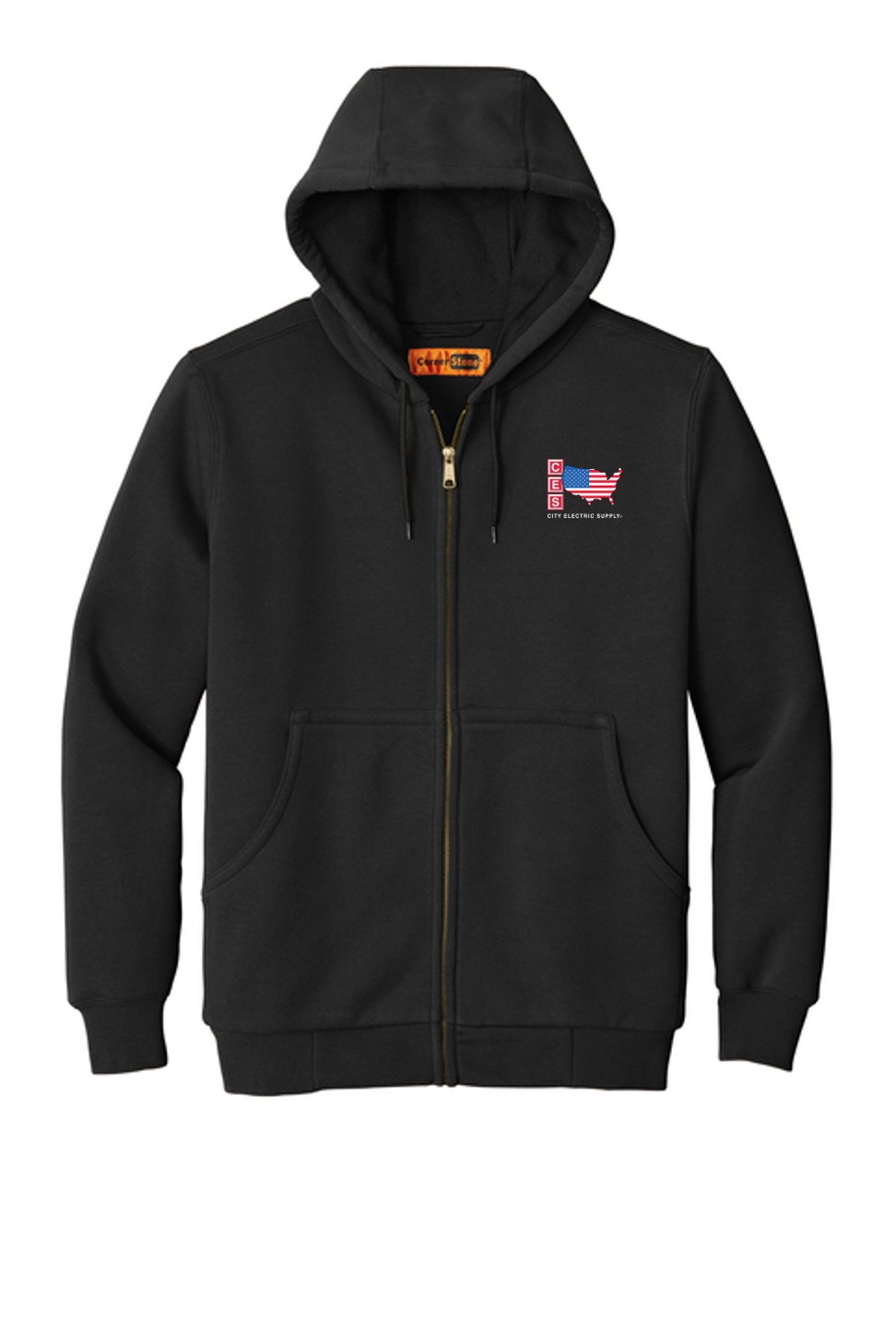 Heavyweight Full-Zip Hooded Sweatshirt with Thermal Lining