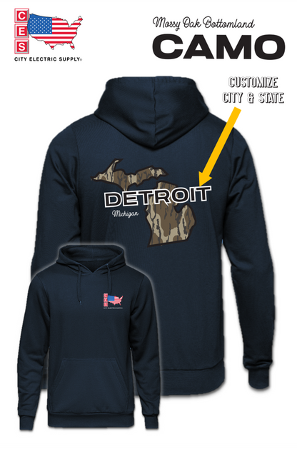 Hooded Sweatshirt - Bottomland Camo - CUSTOM