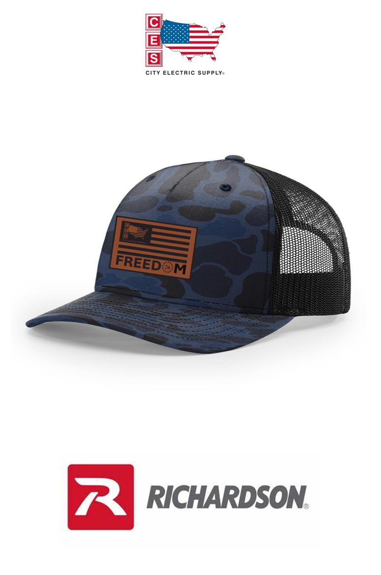 Richardson 112PFP | PRINTED FIVE PANEL TRUCKER - America 250