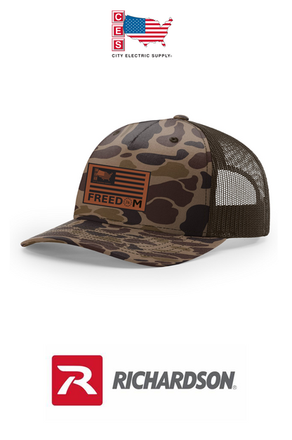 Richardson 112PFP | PRINTED FIVE PANEL TRUCKER - America 250