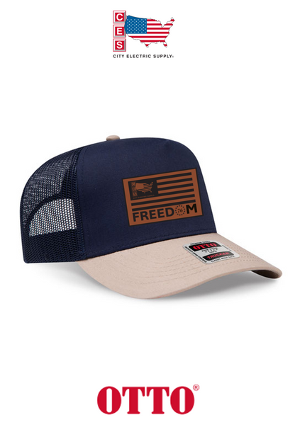 OTTO CAP® 5 Panel Mid Profile Mesh Back Trucker Hat - America 250