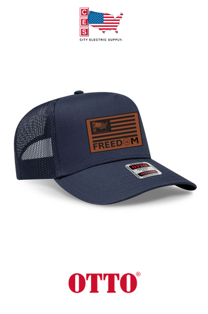 OTTO CAP® 5 Panel Mid Profile Mesh Back Trucker Hat - America 250