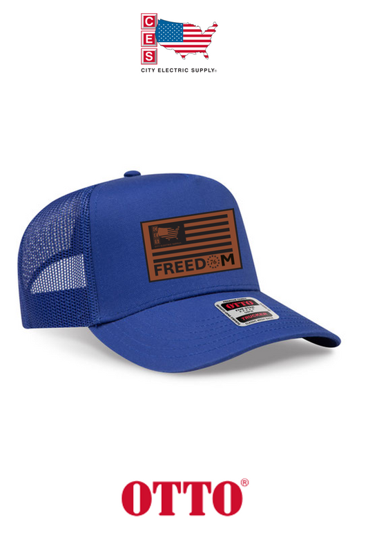 OTTO CAP® 5 Panel Mid Profile Mesh Back Trucker Hat - America 250